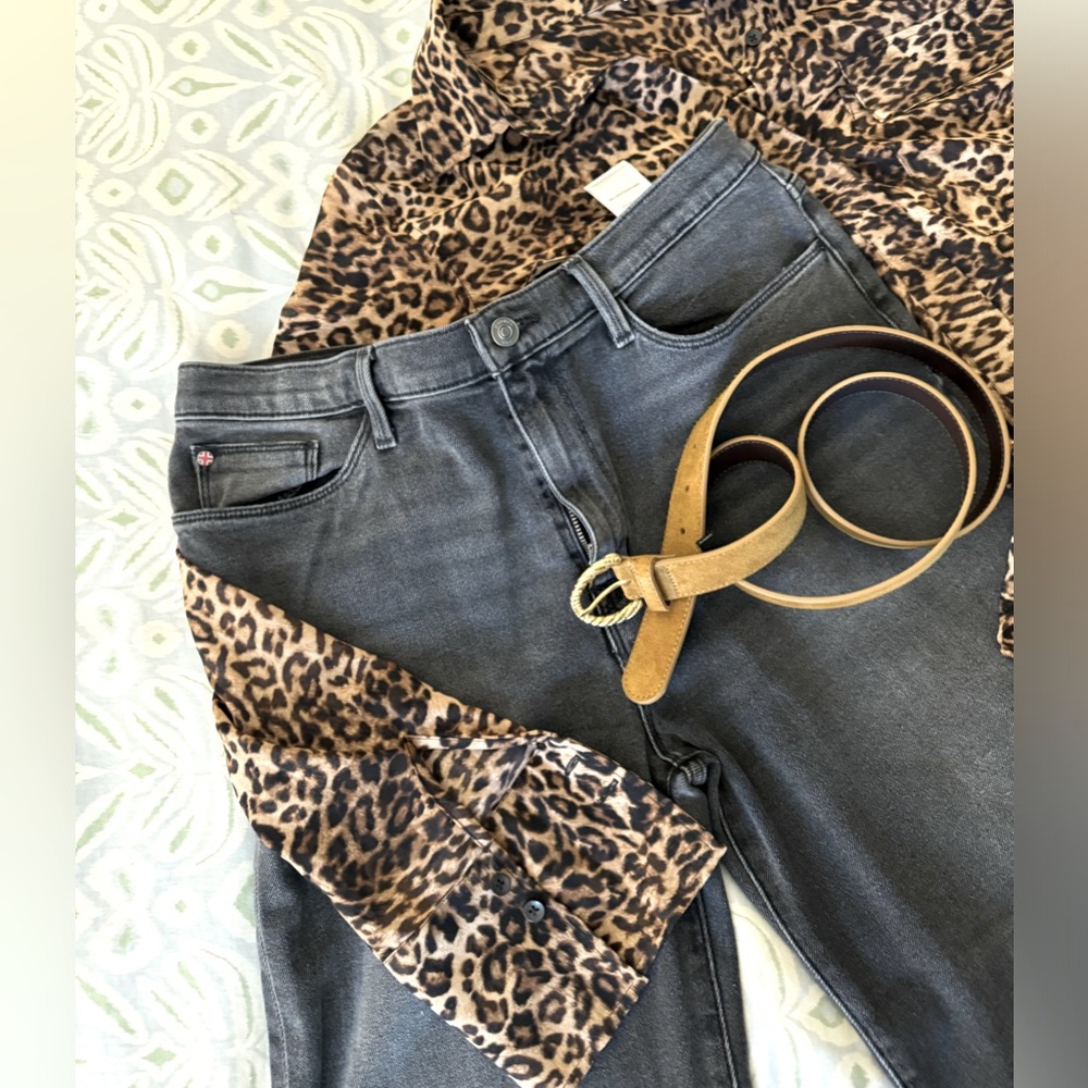 Hudson Blair High Rise Kick Crop Ankle Vent NWOT